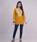 Lavender Bloom Flared-Sleeve Tunic
