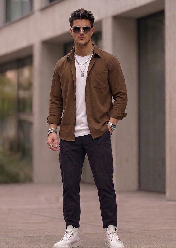 The Cocoa Brushed Overshirt