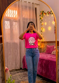 Midnight Peach & Kitty Comfort Tee"