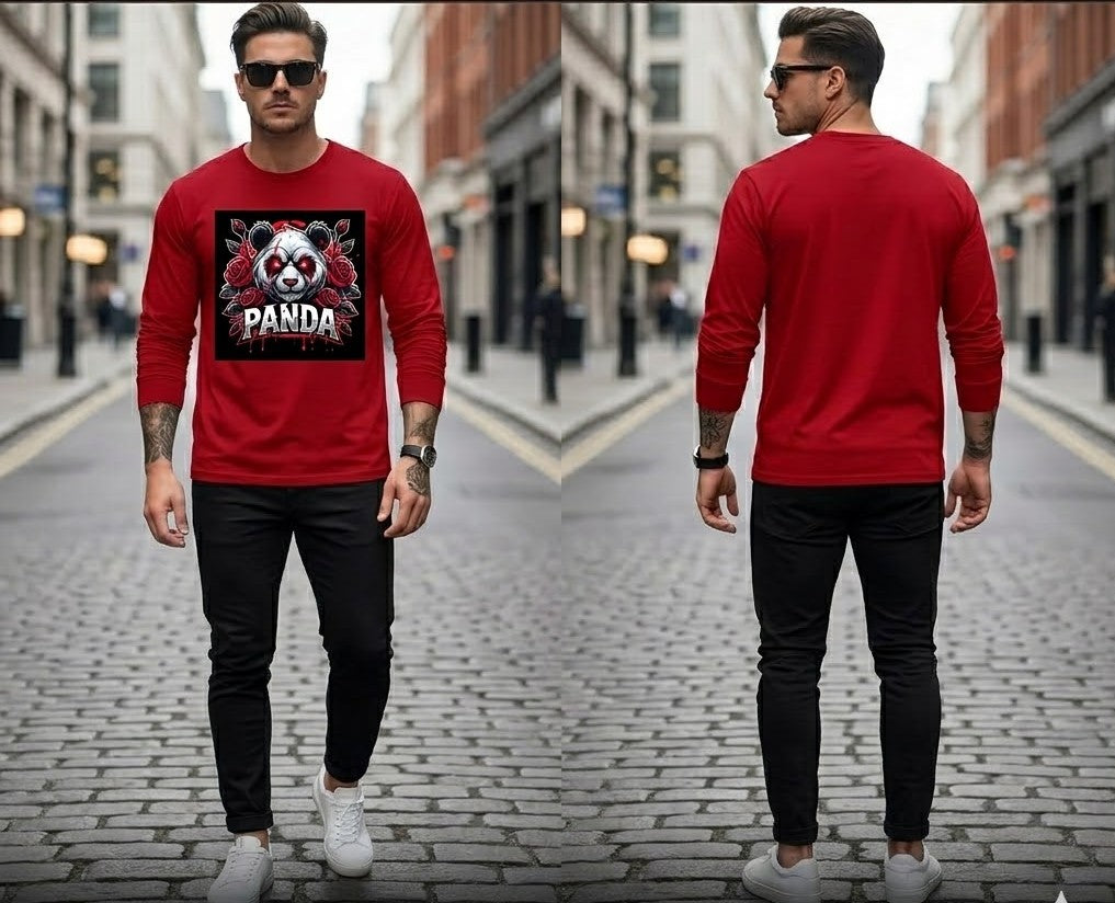 The Savage Panda: Red-Eyed Graphic Full Sleeve Tee 😍