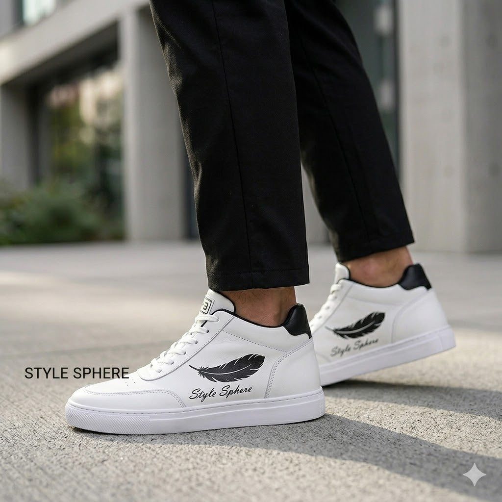 STYLE SPHERE 'AERO' FEATHER-EMBOSSED SNEAKERS