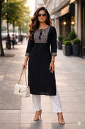 THE BLACK DIAMOND PRINTS 'KOTI' STYLE KURTA